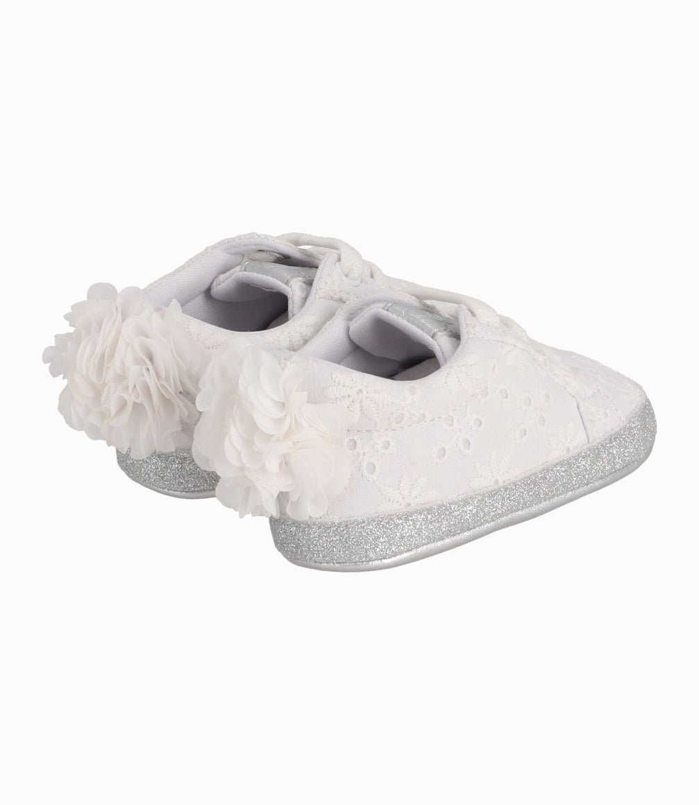 Zapatilla Recién Nacida Con Flores