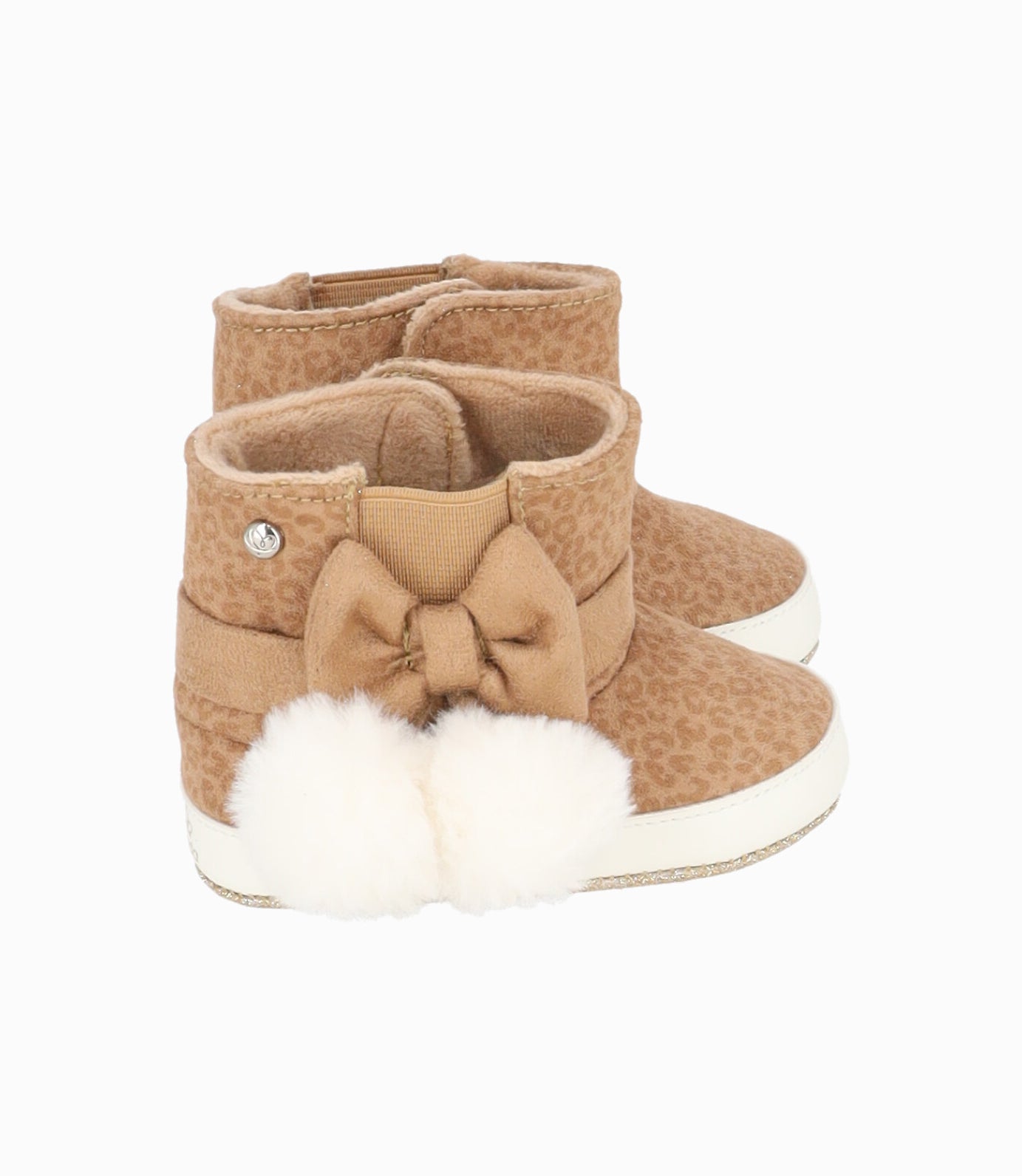 Bota recién nacida animal print 15 / Dorado