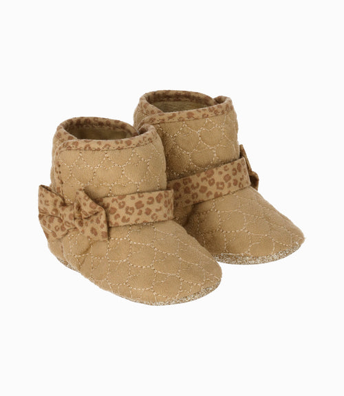 Bota recién nacida animal print 15 / Beige