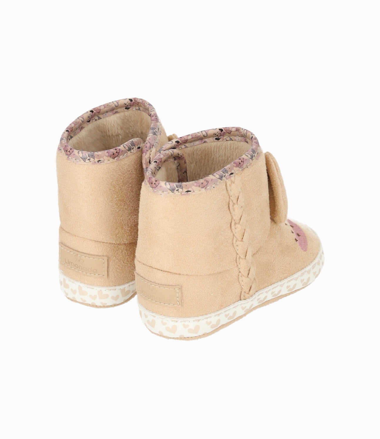 Bota recién nacida con lazo 15 / Beige