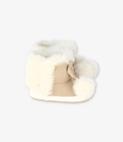 Bota recién nacida con lazo y sherpa