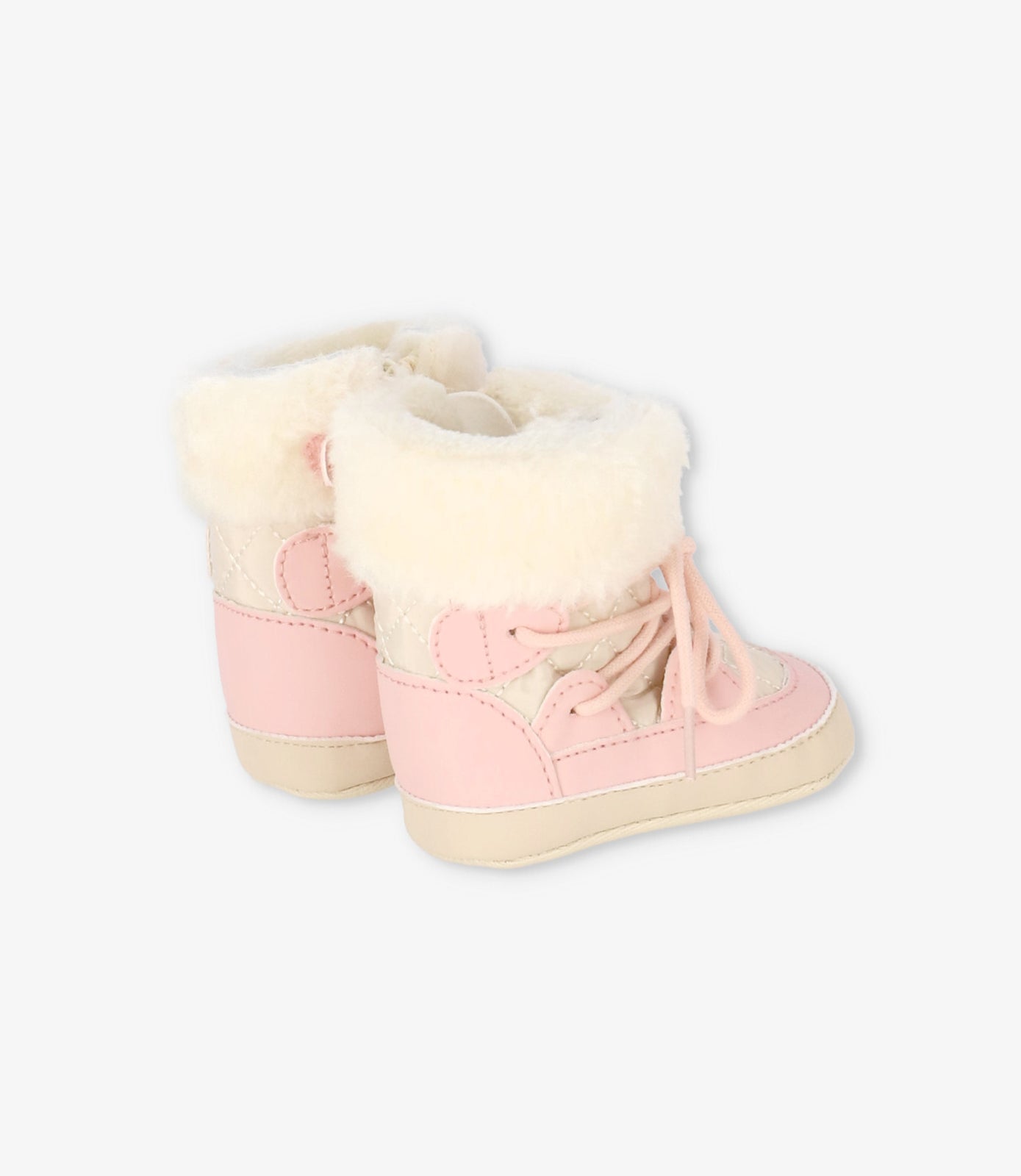 Bota recién nacida con sherpa 15 / Rosado