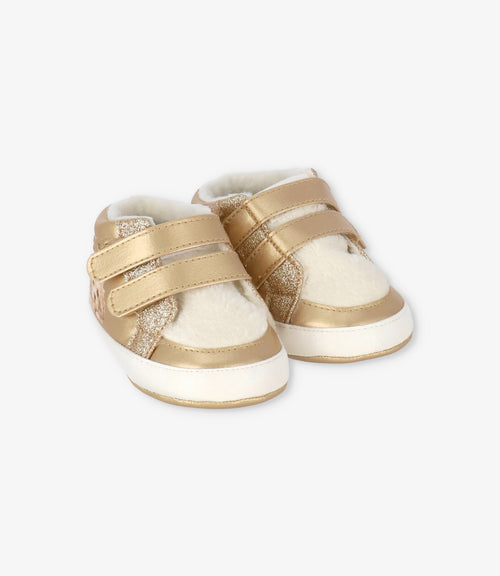 Botín recién nacida con perro 15 / Dorado