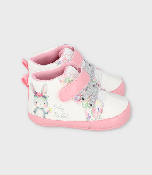 Zapatilla recién nacida con conejo 15 / Rosado