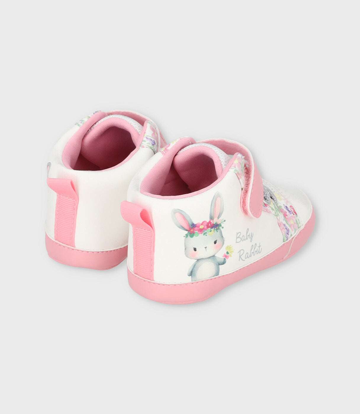 Zapatilla recién nacida con conejo 15 / Rosado
