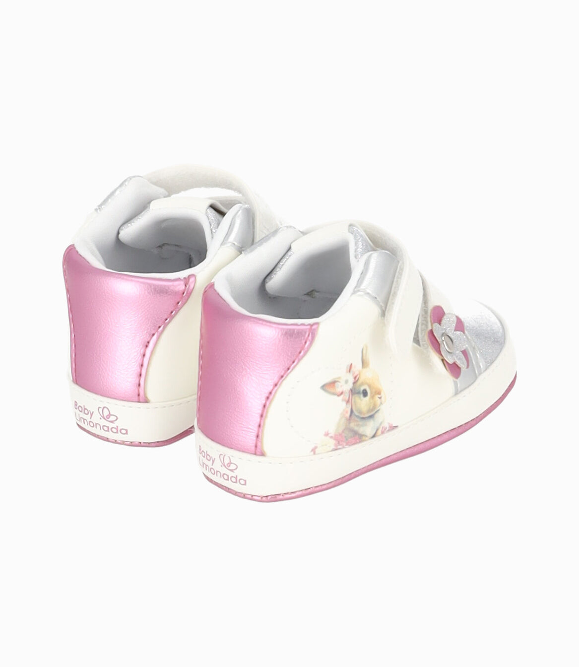 Zapatilla recién nacida con conejo 15 / Blanco