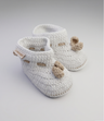 Pantuflas recién nacida tejida