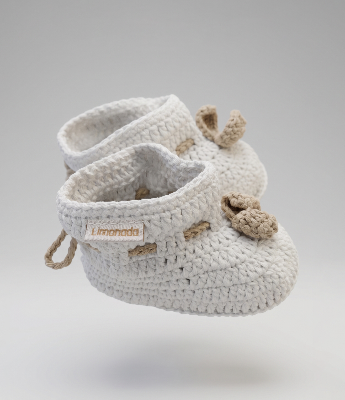 Pantuflas recién nacida tejida