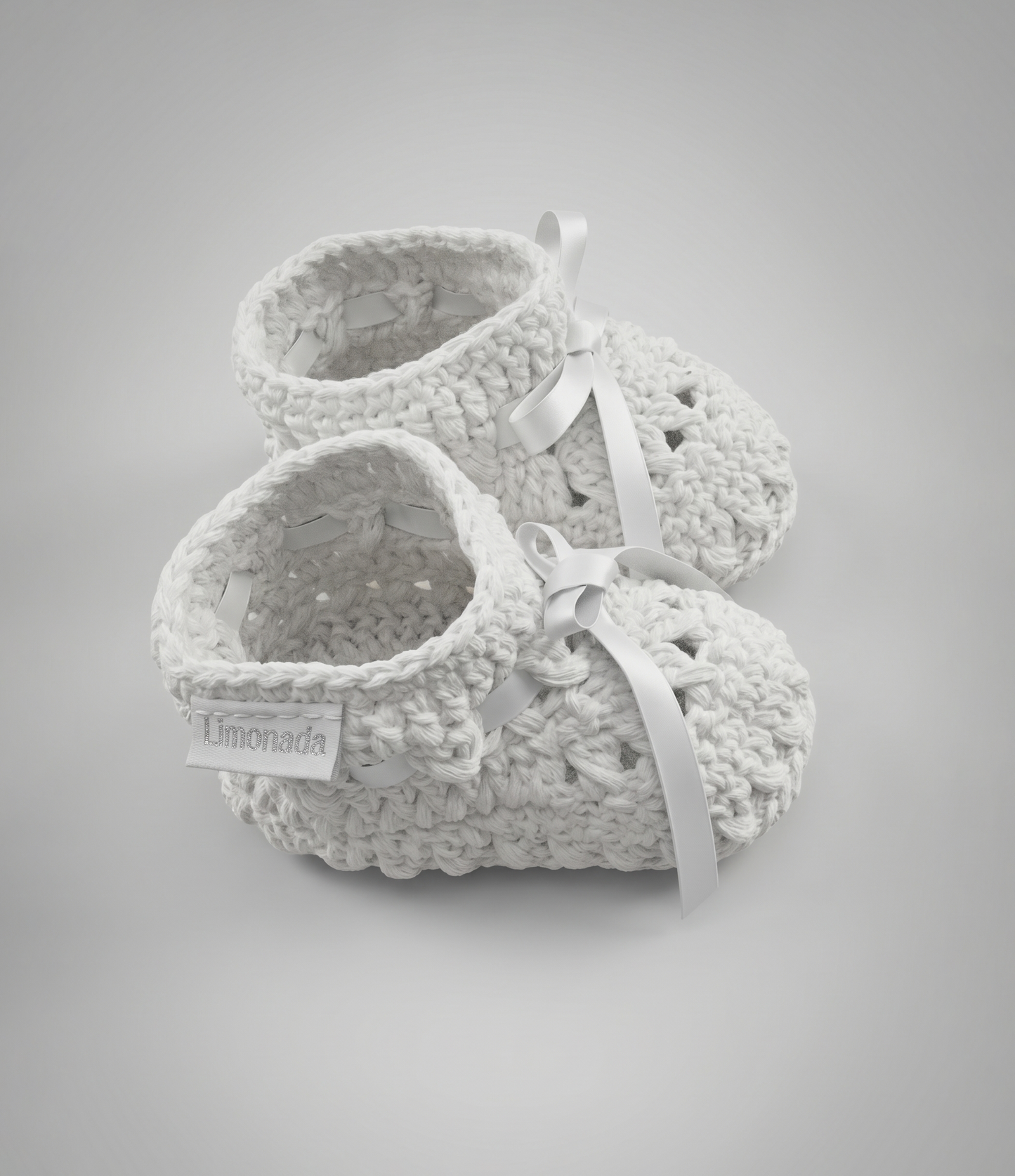Pantuflas recién nacida tejida