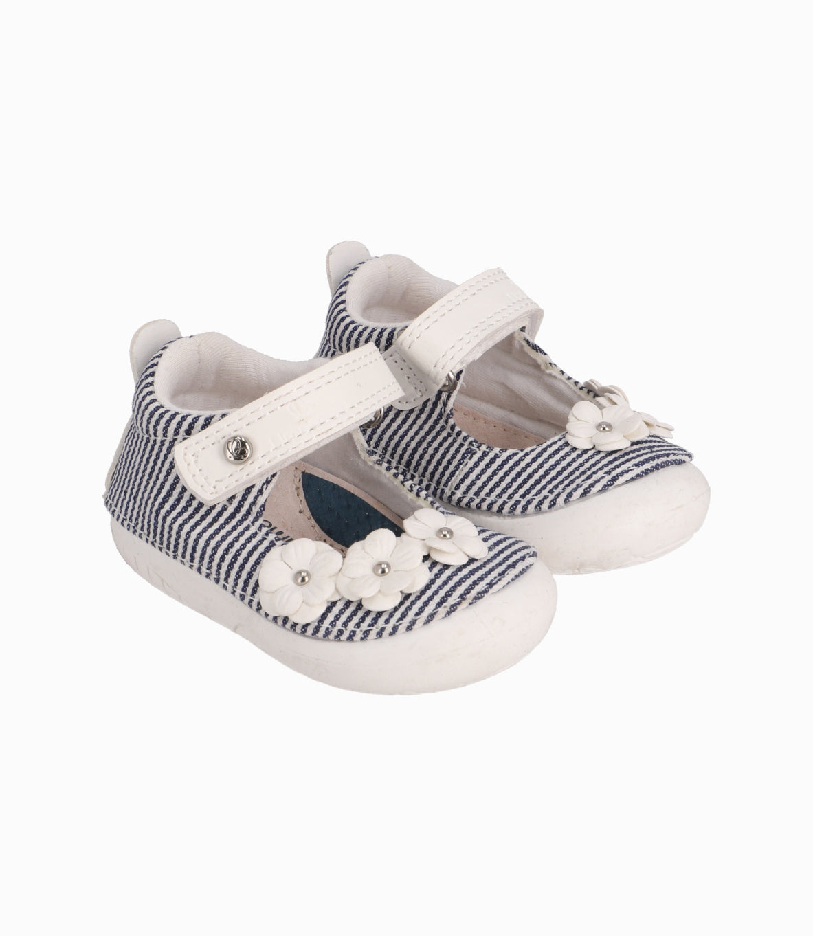 Zapatilla Recién Nacida Con Flores Blanco 16 / Blanco
