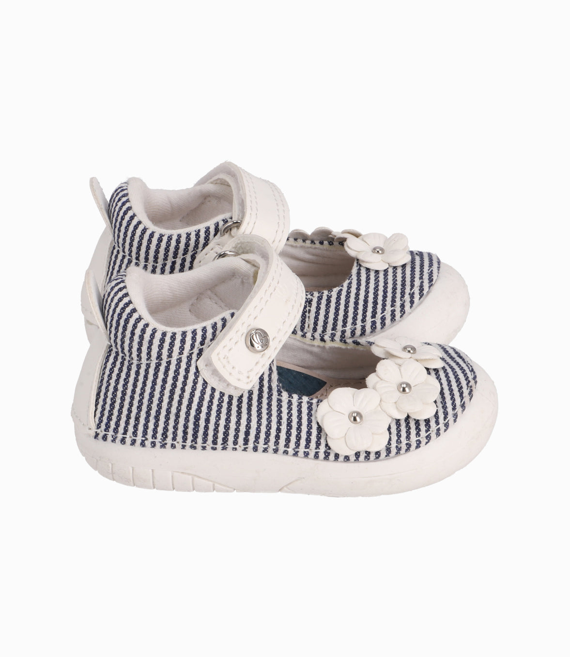 Zapatilla Recién Nacida Con Flores Blanco 16 / Blanco