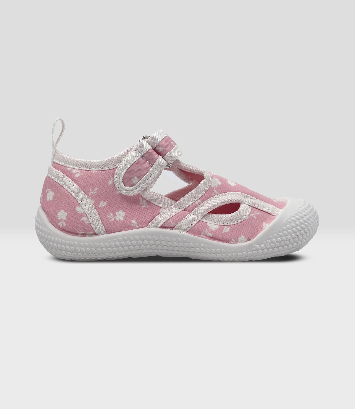 Sandalia bebé con flores 19 / Rosado