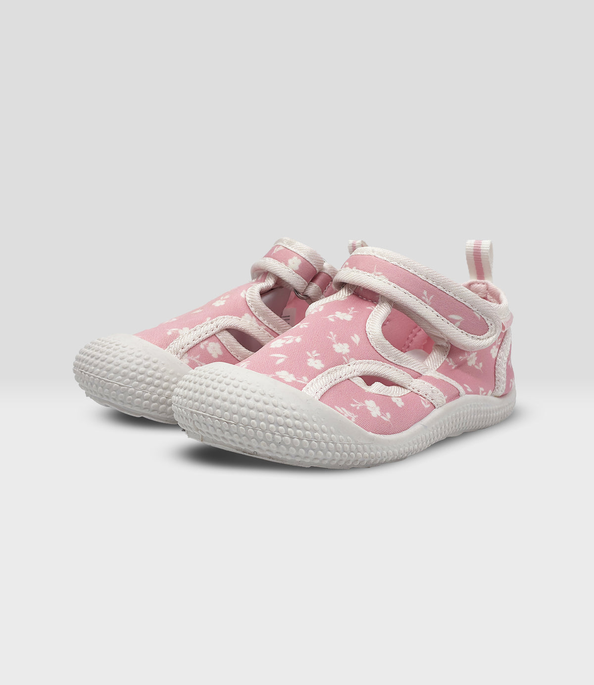 Sandalia bebé con flores 19 / Rosado