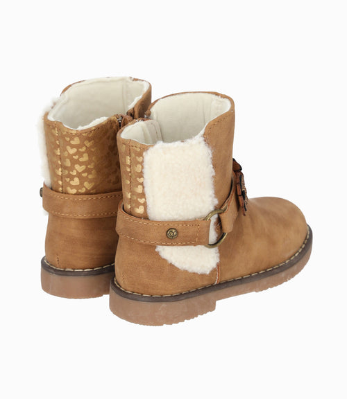 Bota bebé niña con flores 19 / Chocolate