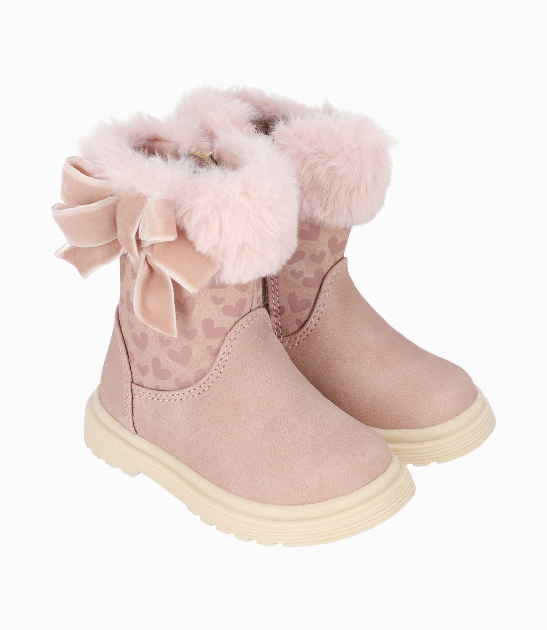 Bota bebé niña con corazones 19 / Rosado