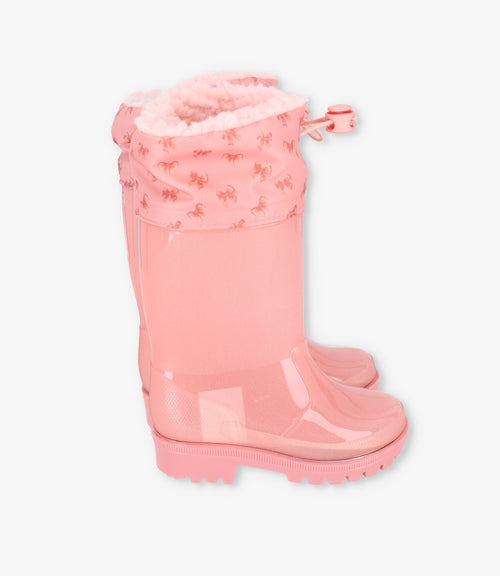 Bota bebé de agua con luces 19 / Rosado