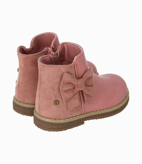 Botín bebé niña con lazo 19 / Burdeo