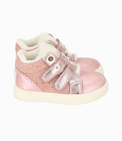 Botín bebé niña con aplicación 19 / Rosado