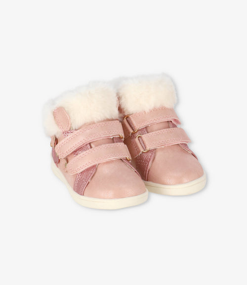 Botín bebé con flores 19 / Beige