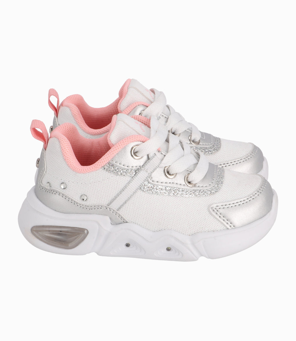 Zapatilla Bebé Chunky Con Luces 19 / Blanco