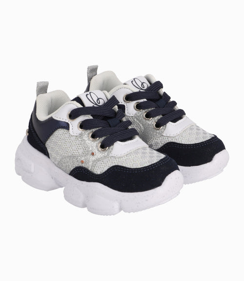 Zapatilla Bebé Chunky Con Brillos 19 / Azul