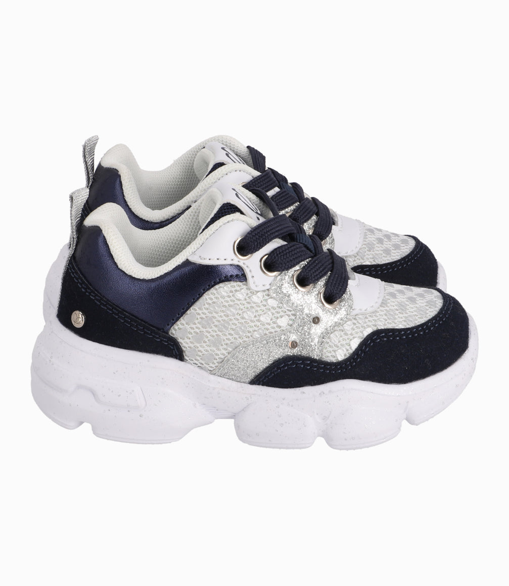 Zapatilla Bebé Chunky Con Brillos 19 / Azul
