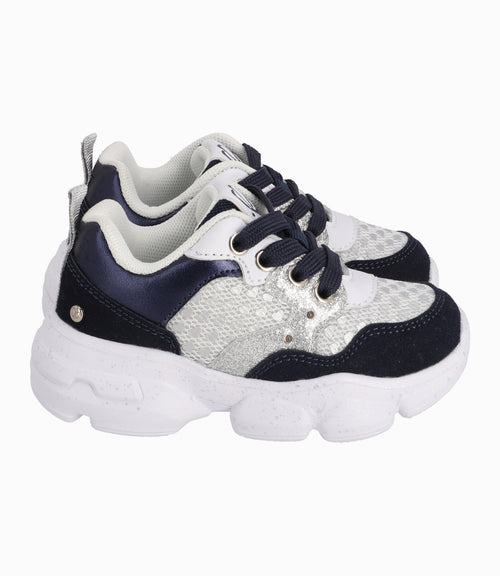 Zapatilla Bebé Chunky Con Brillos 19 / Azul