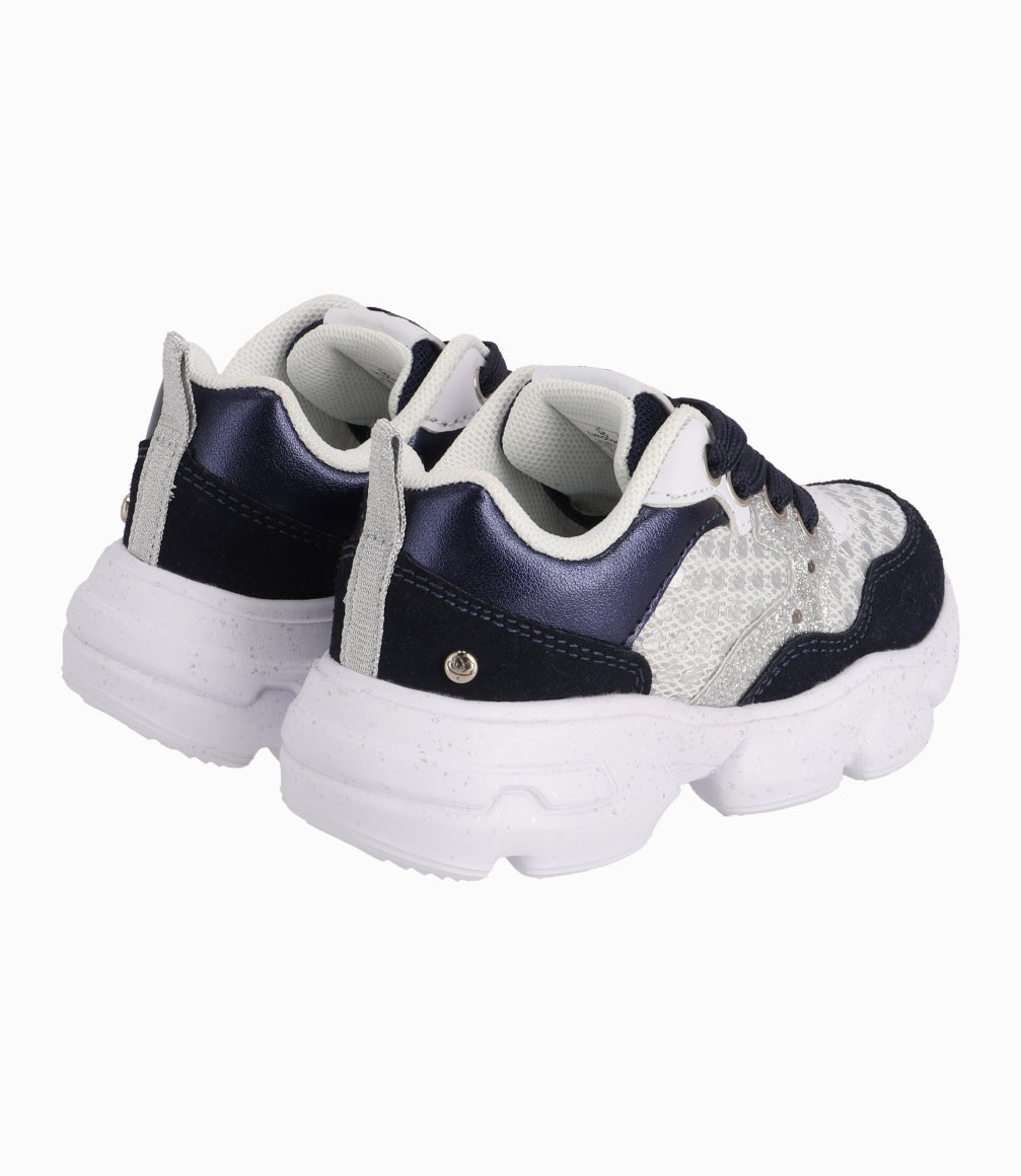 Zapatilla Bebé Chunky Con Brillos 19 / Azul