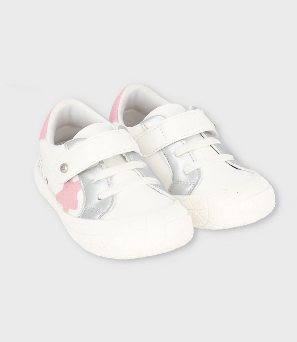 Zapatilla bebé niña con estrella 19 / Blanco