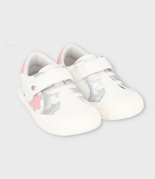 Zapatilla bebé niña con estrella 19 / Blanco