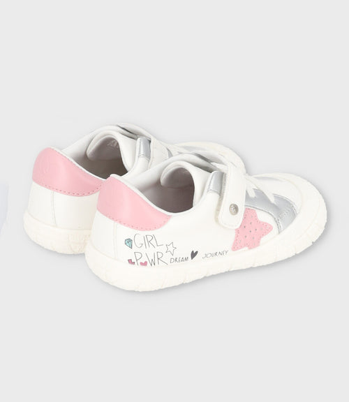 Zapatilla bebé niña con estrella 19 / Blanco