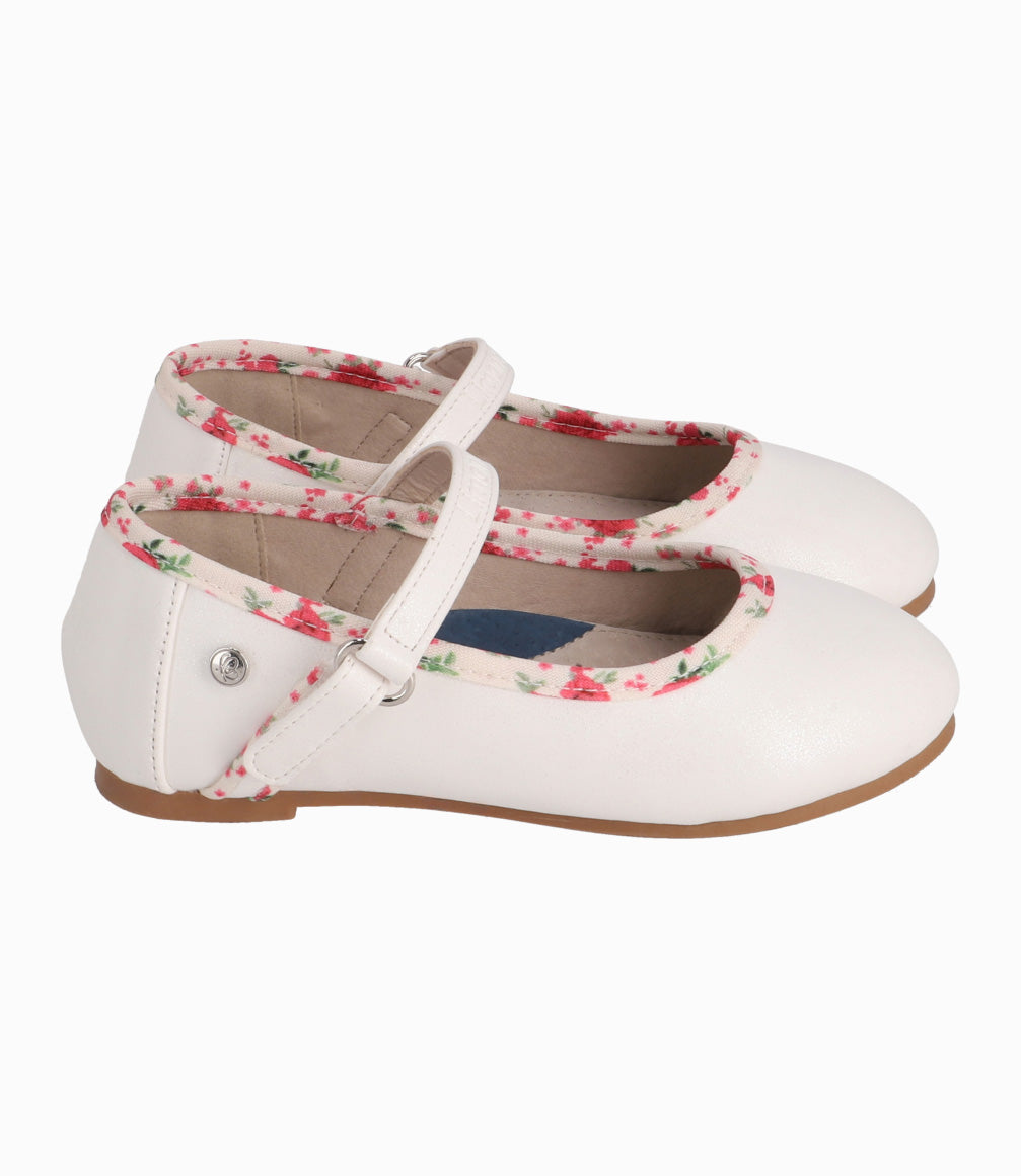 Bailarina Bebé Con Lazo 24 / Blanco