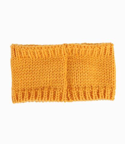 Cuello Niña Tejido Con Flores Mostaza