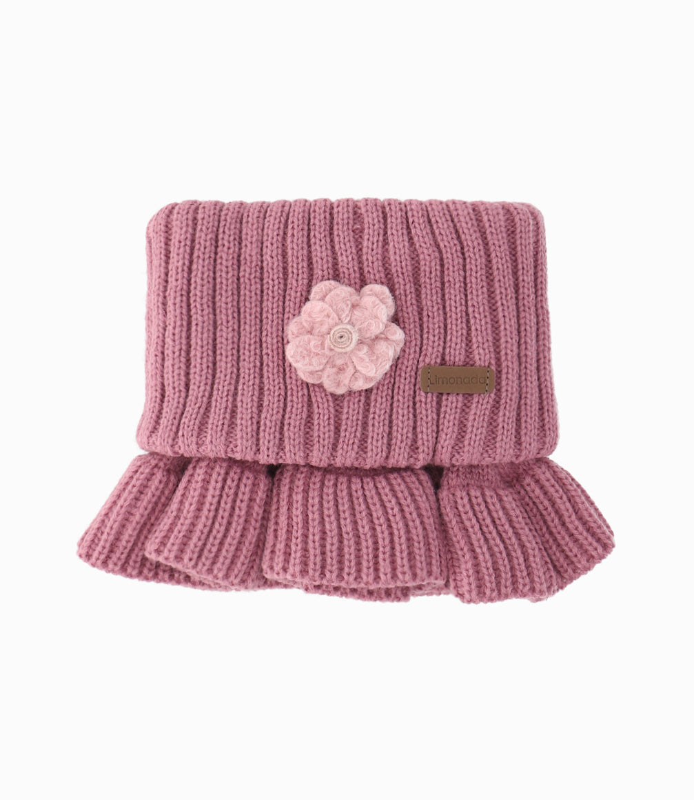 Cuello niña tejido Talla única / Palo Rosa