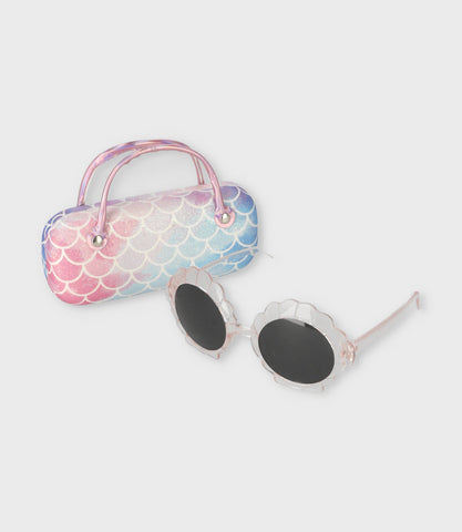 Lente con estuche niña sirena filtro uv