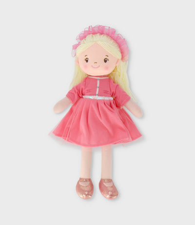 Muñeca niña con vestido Talla única / Rosado