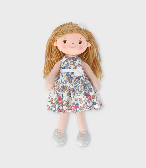 Muñeca niña vestido floreado
