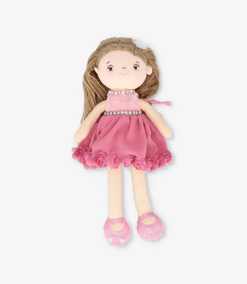 Muñeca niña con vestido Talla única / Rosado