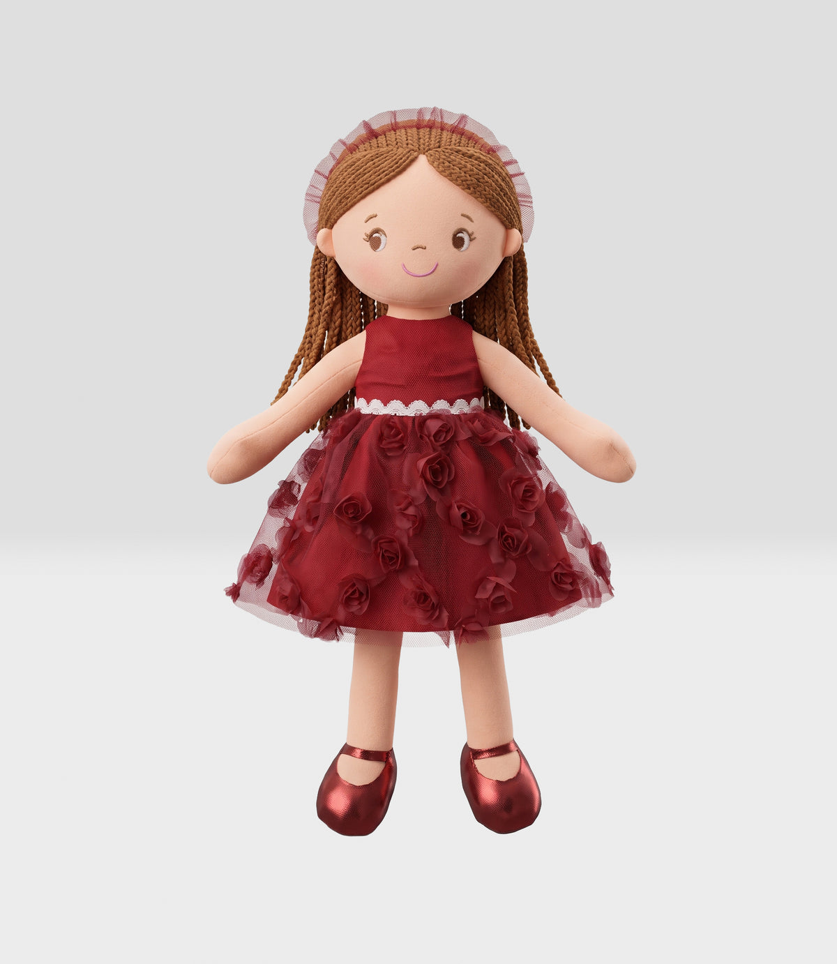 Muñeca niña con vestido rojo Talla única / Rojo