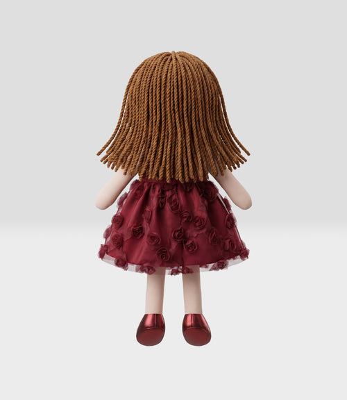 Muñeca niña con vestido rojo Talla única / Rojo