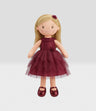 Muñeca niña con vestido rojo