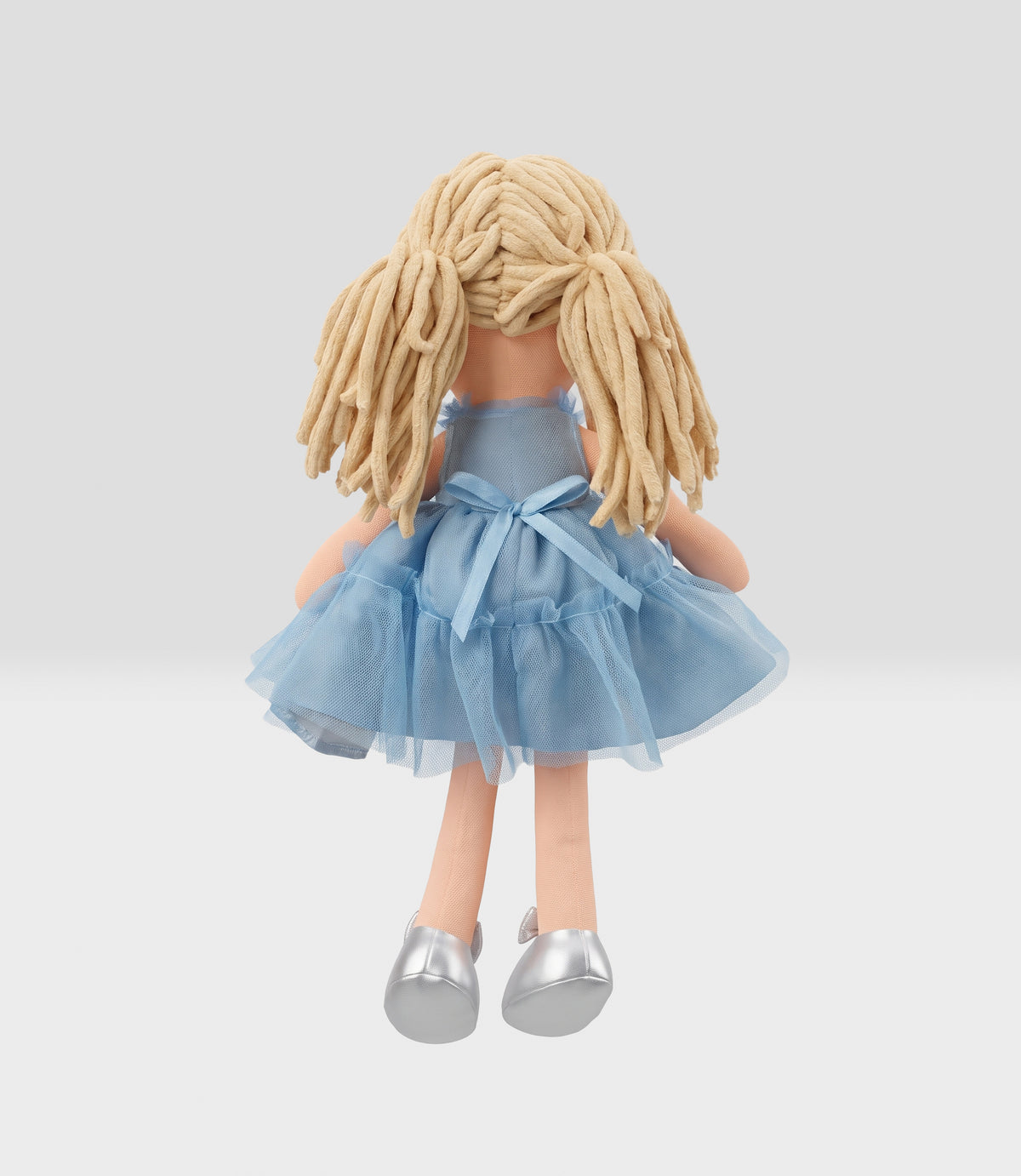 Muñeca niña con vestido celeste Talla única / Celeste