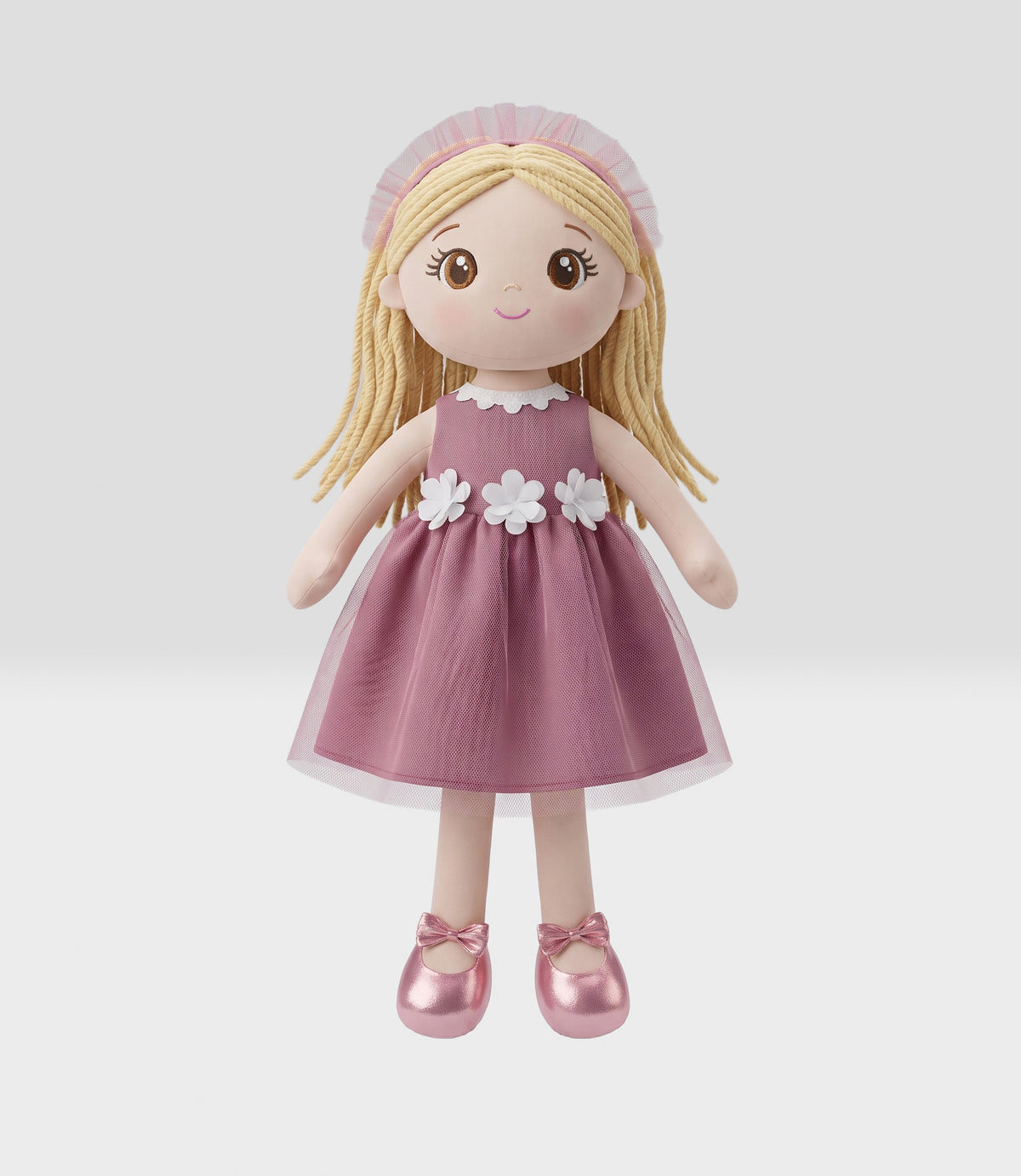 Muñeca niña con vestido Talla única / Palo Rosa