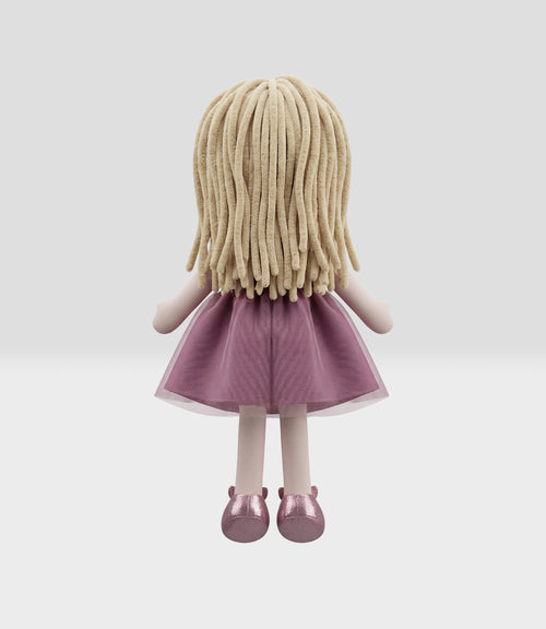 Muñeca niña con vestido Talla única / Palo Rosa