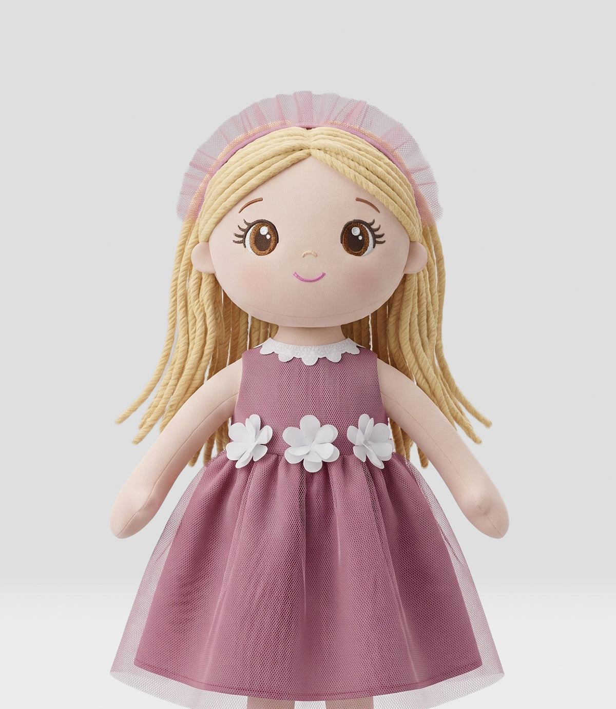 Muñeca niña con vestido Talla única / Palo Rosa