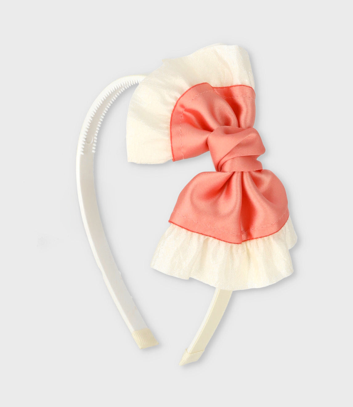 Cintillo niña con lazo Talla única / Coral
