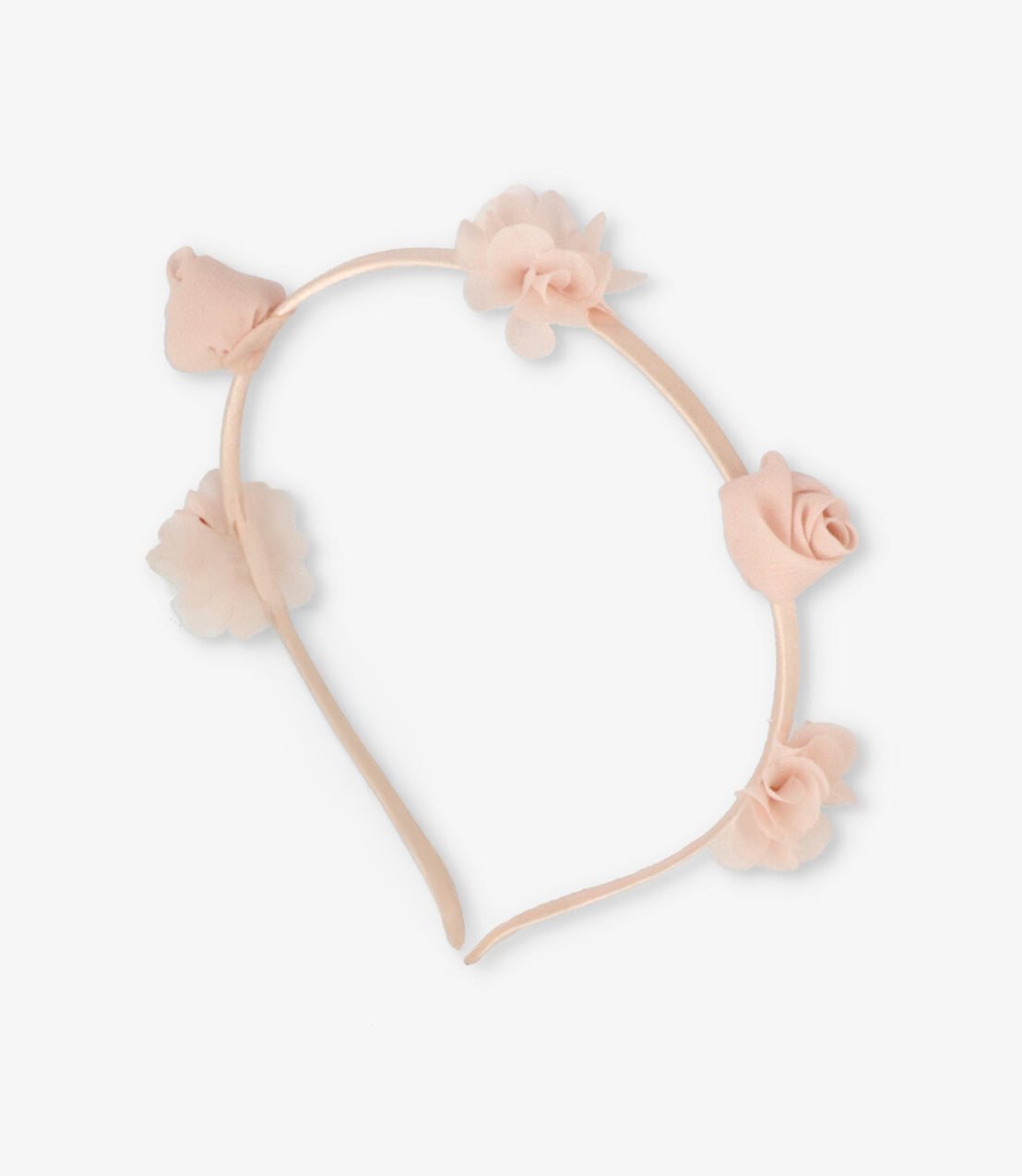 Cintillo niña con flores Talla única / Rosado
