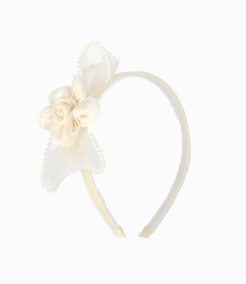 Cintillos Niña Con Perlas y Flores