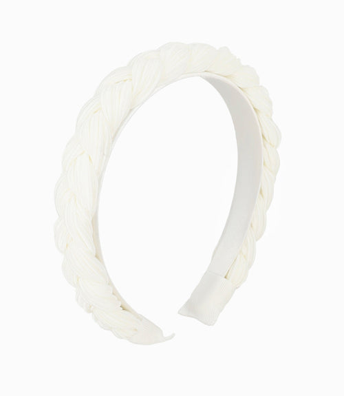 Cintillo niña trenzado Talla única / Blanco