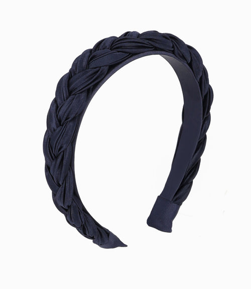 Cintillo niña trenzado Talla única / Azul Marino